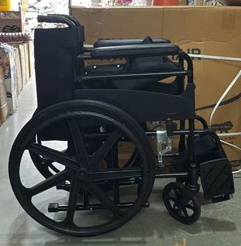 Wide Wheelchair Heavy Duty Wheel Chair Medical for Disabled Patient with Mag Wheels Manual Steel Wheelchair