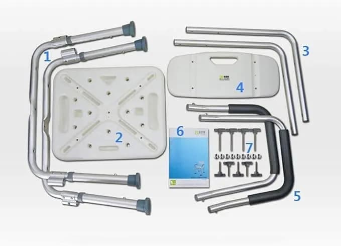 Premium Adjustable Medical Shower Chair with Backrest (Regular & Padded Heavy-Duty Tiers)