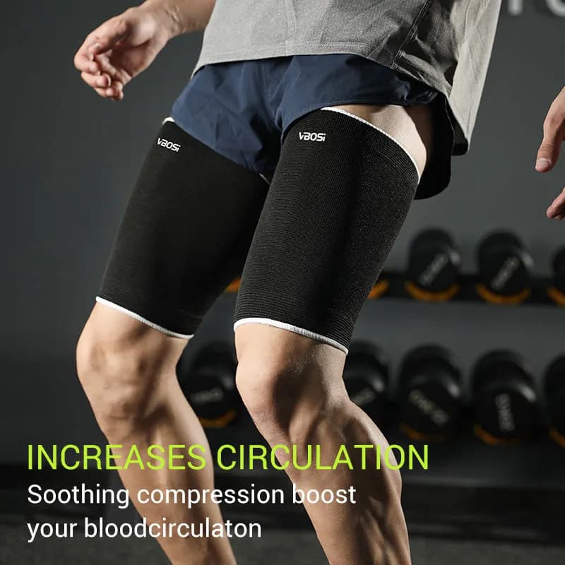 Breathable Thigh Compression Sleeve Upper Leg Support for Hamstring & Quad Recovery