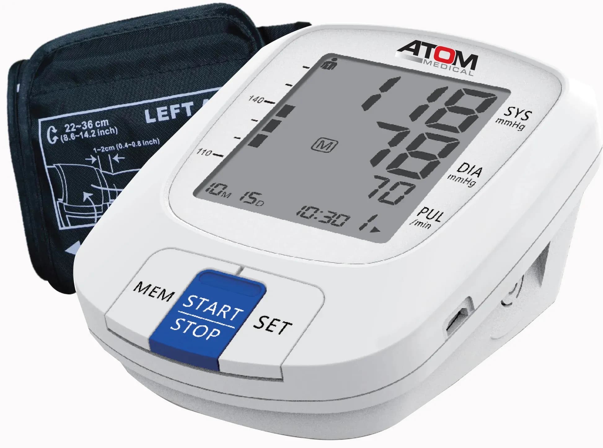 Atom AT-604 Digital Upper Arm Blood Pressure Monitor – Automatic Sphygmomanometer