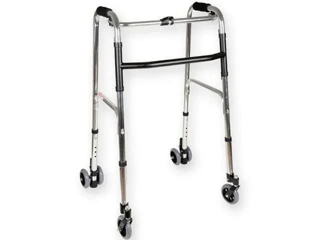 4-Wheel Folding Walker for Adults - Lightweight & Adjustable Mobility Aid