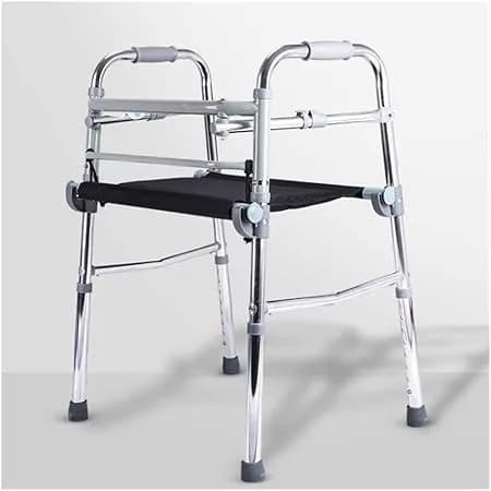Multifunctional Aluminum Walker with Seat – Height Adjustable Mobility Aid