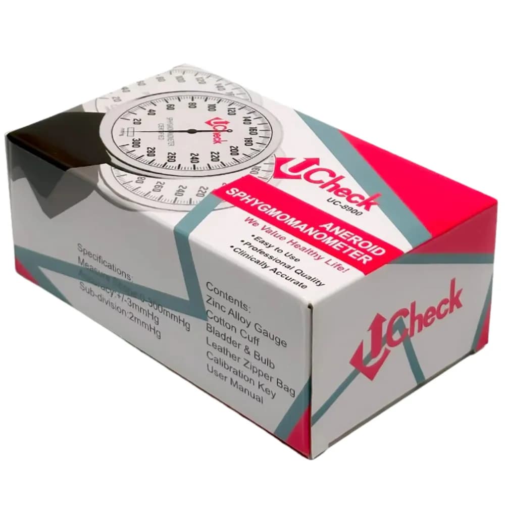 U-CHEK Aneroid Sphygmomanometer – Manual BP Apparatus with Dial Gauge