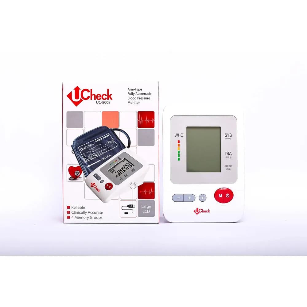 Ucheck UC-8008 Upper Arm Digital Blood Pressure Monitor – 4 Users, USB