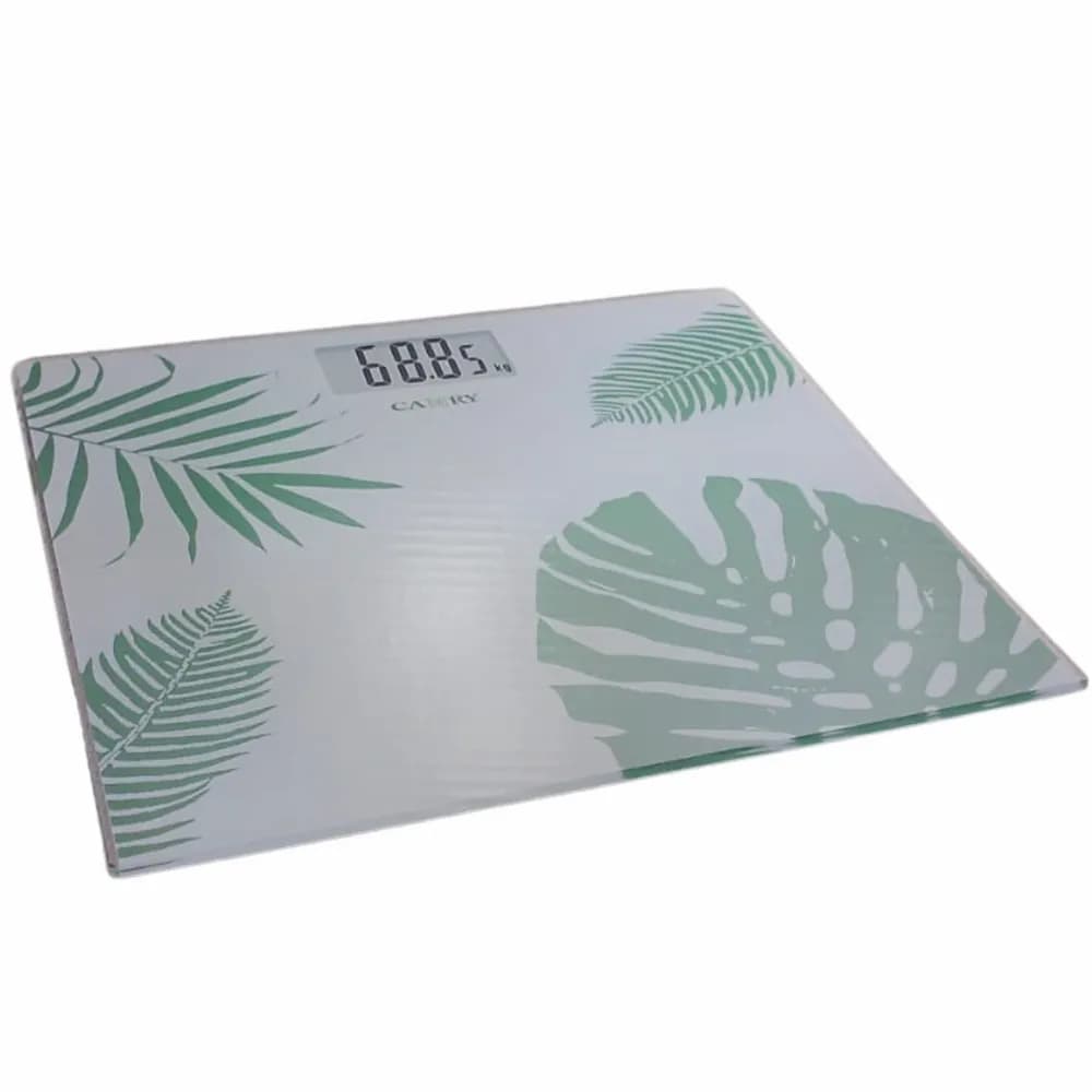 Camry EB5633 Electronic Glass Personal Scale – Tropical Leaf Design