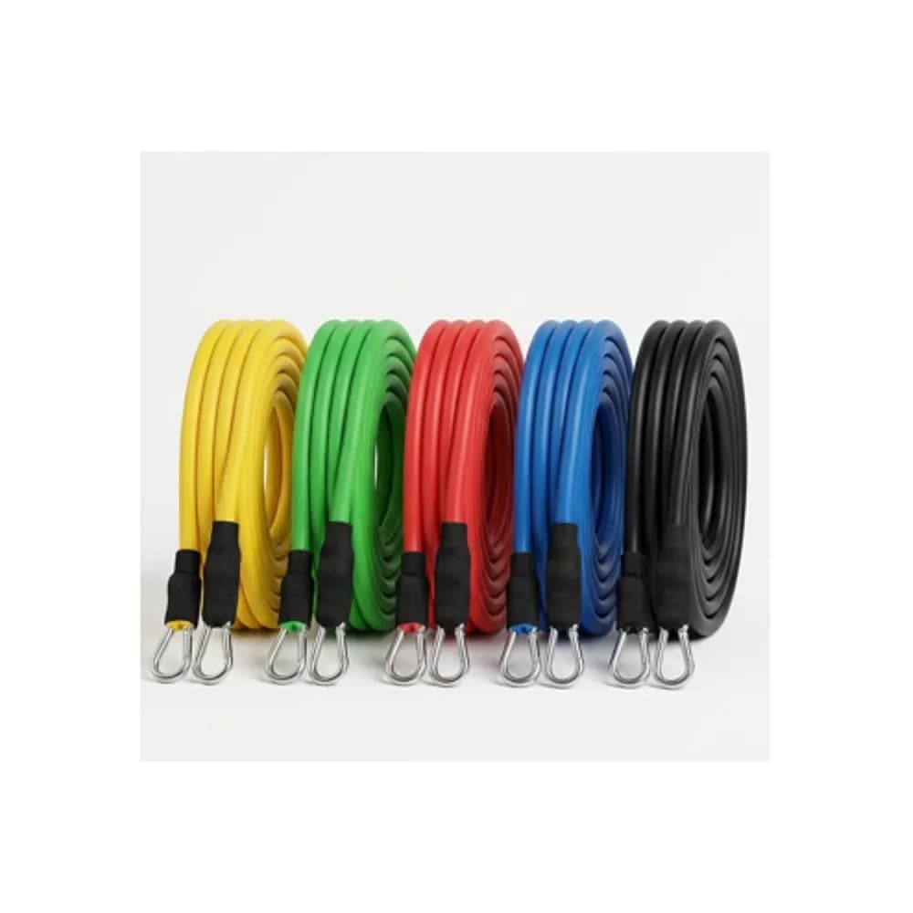 11-Piece Resistance Bands Set – Stackable Tubes, Handles, Ankle Straps and Door Anchor