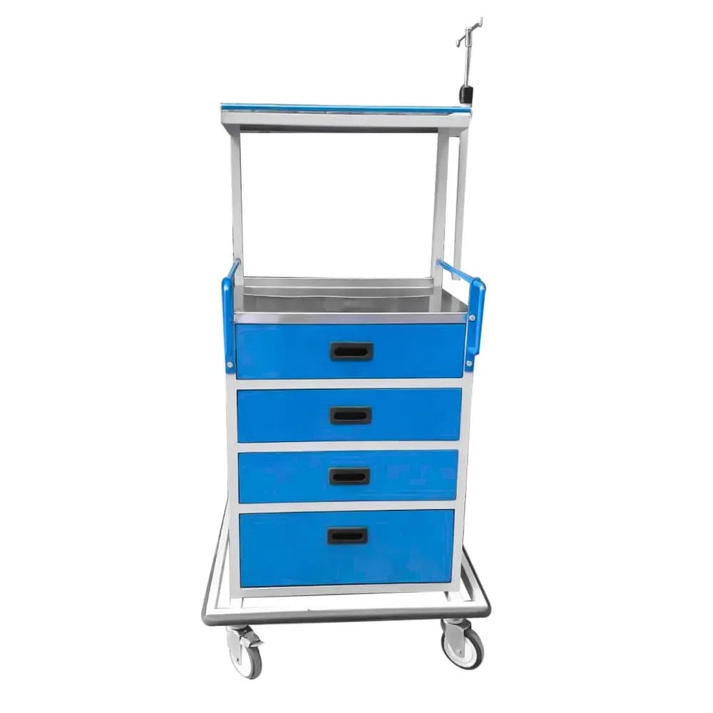 Emergency Trolley Crash Cart – Model 2 (Enhanced Storage)