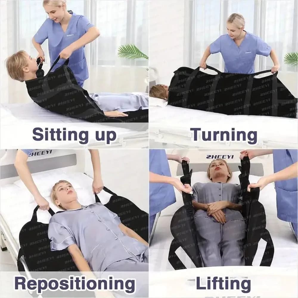 Patient Transfer & Repositioning Sheet with Reinforced Handles – Reusable