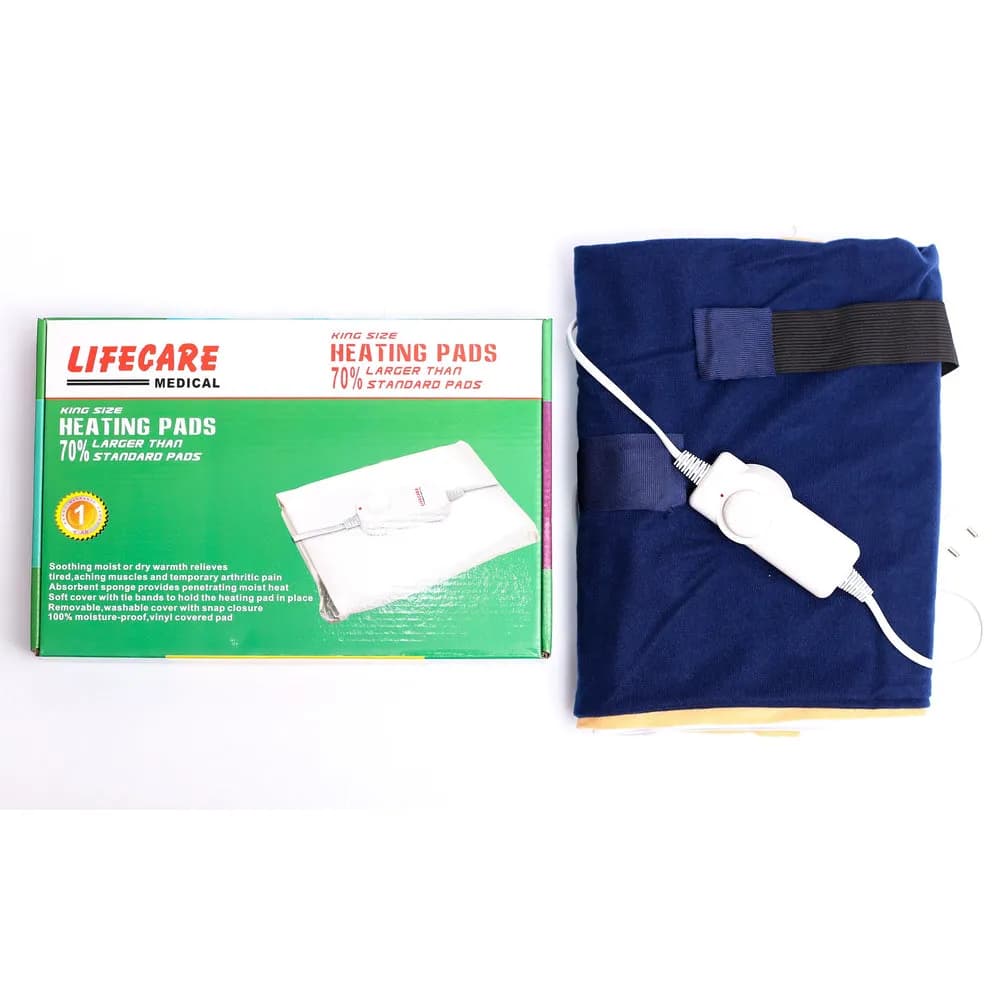 LifeCare King Size Electric Heating Pad LC-240 – Adjustable Heat, Washable Cover