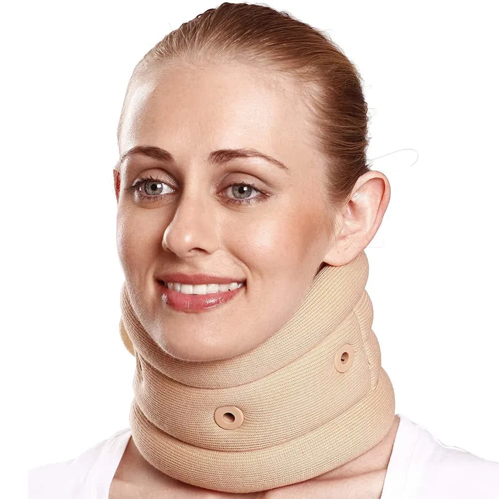 Orthomed Cervical Collar OM1-004 – Adjustable Neck Support for Strain & Injury (S–XL)