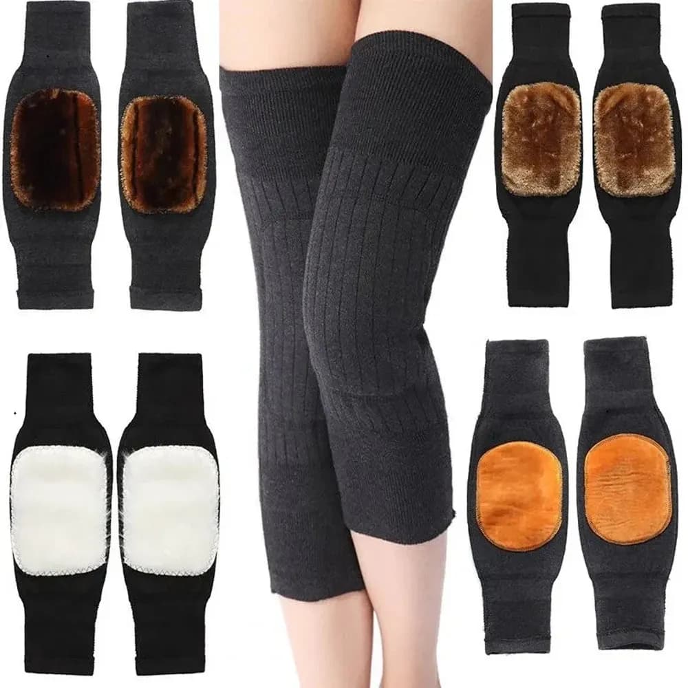 Thick Warm Wool Knee Pads – Winter Knee Warmers for Arthritis & Joint Pain (Single / Pair)