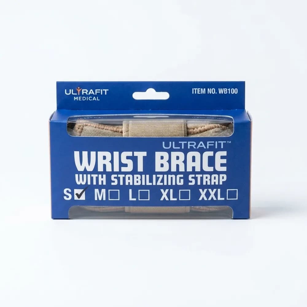 Ultrafit Wrist Brace with Stabilising Strap – Compression Support for Sprains & Carpal Tunnel