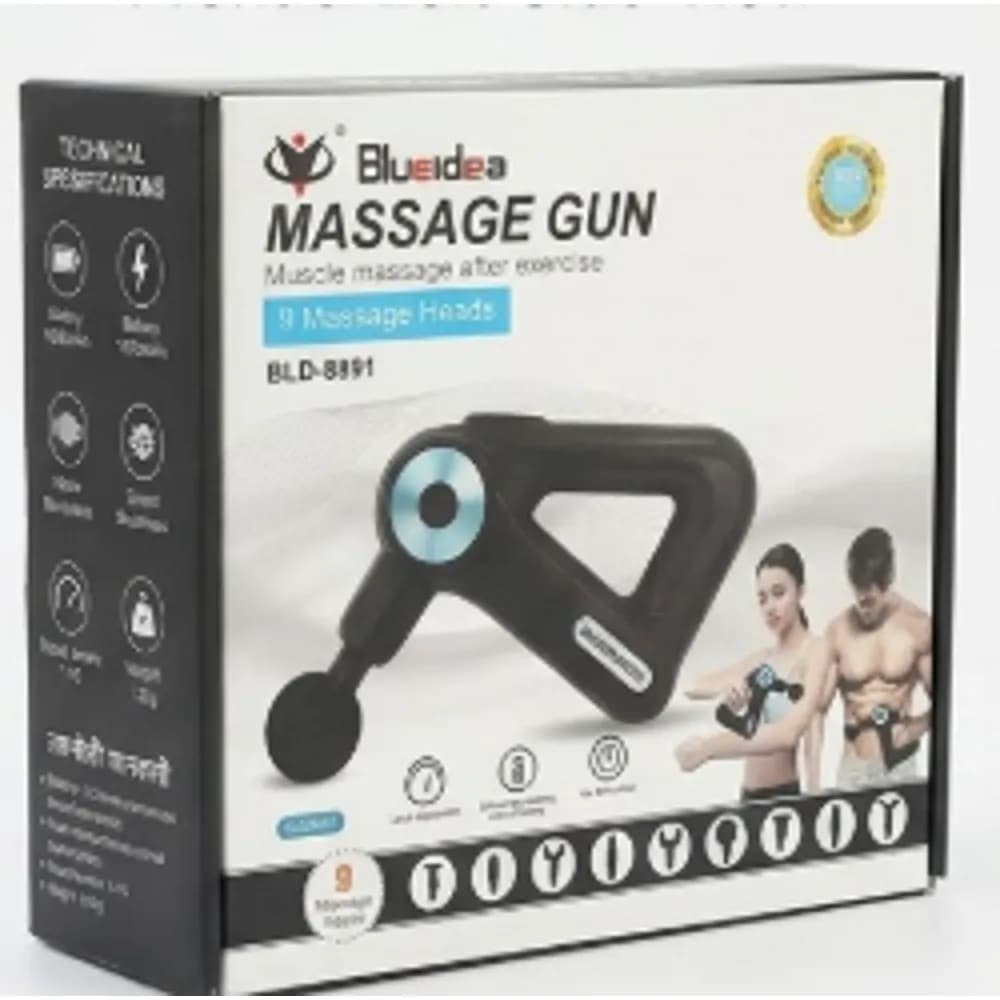 Blueidea BLD-8891 Massage Gun – High-Torque Deep Tissue Massager with 9 Heads