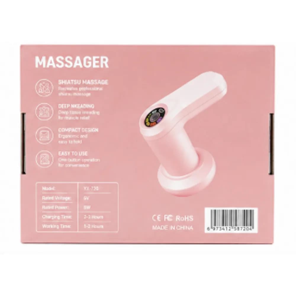 YX-720 Portable Shiatsu Massager – Compact Kneading Massage for Home, Office & Travel