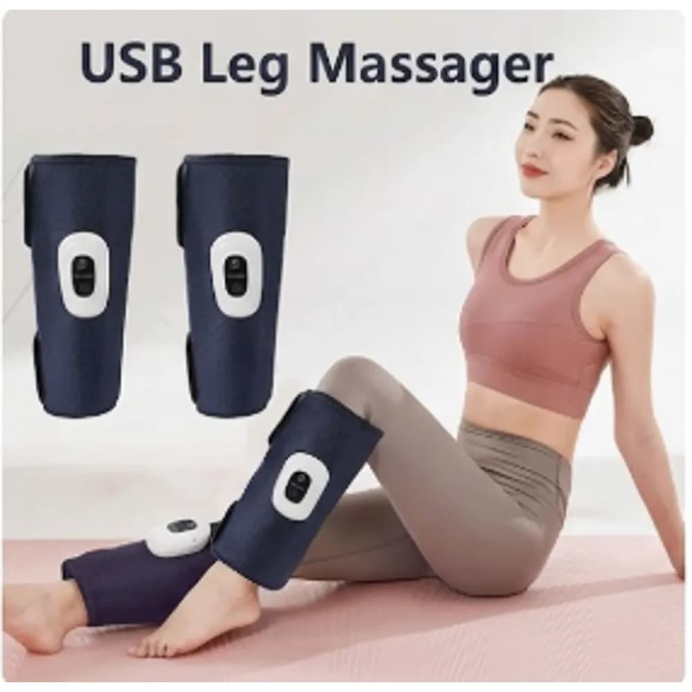 Rechargeable Leg Massager with 360° Airbag Compression & Heat – Calf and Thigh Wrap