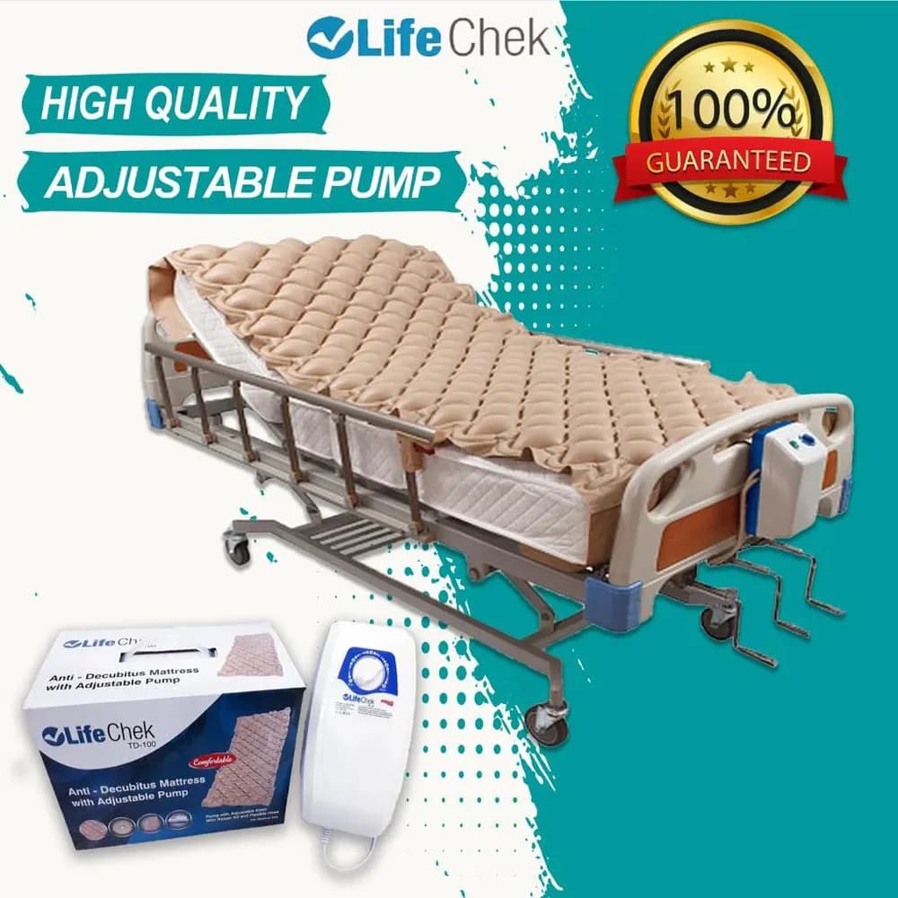 Lifechek Full-Length Anti-Decubitus Air Mattress with Pump – Alternating Pressure Bedsore Prevention
