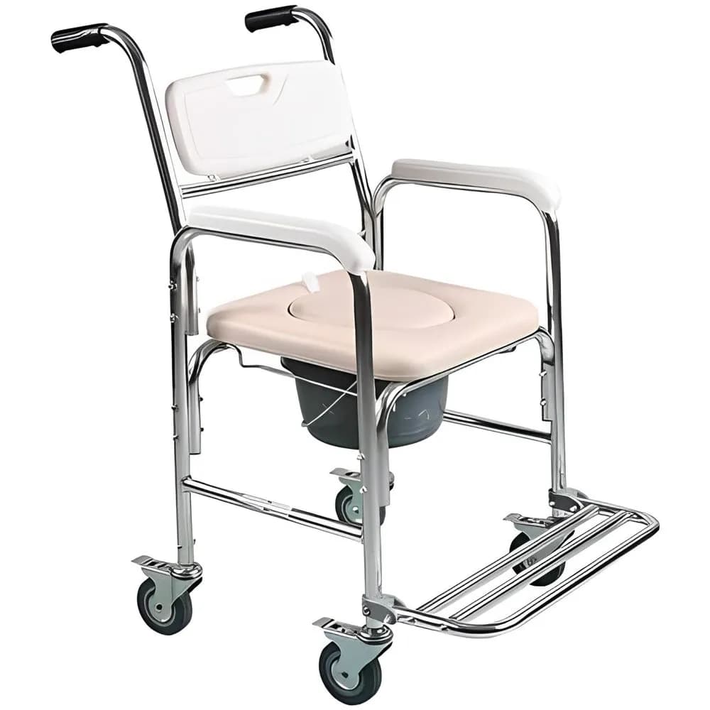 ComfortCare 614 Commode Chair – Sturdy, Portable Bedside & Over-Toilet Chair