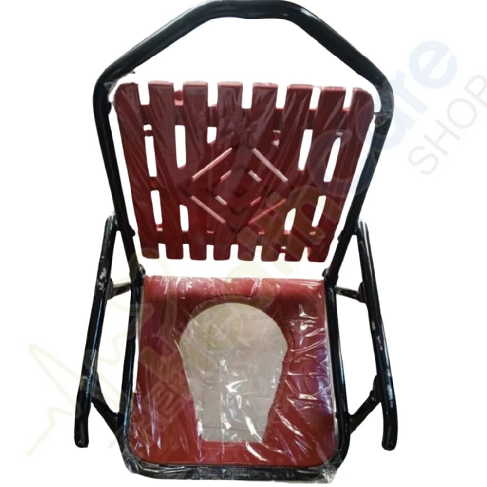 Portable Steel Commode Chair – Pakistan Made, Wide Comfortable Seat