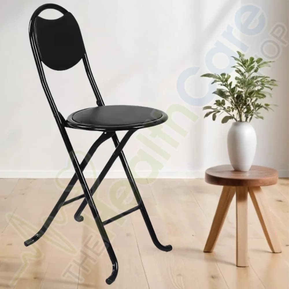 Folding Steel Namaz Chair with Padded Seat – Portable Prayer Chair (5 Colours)