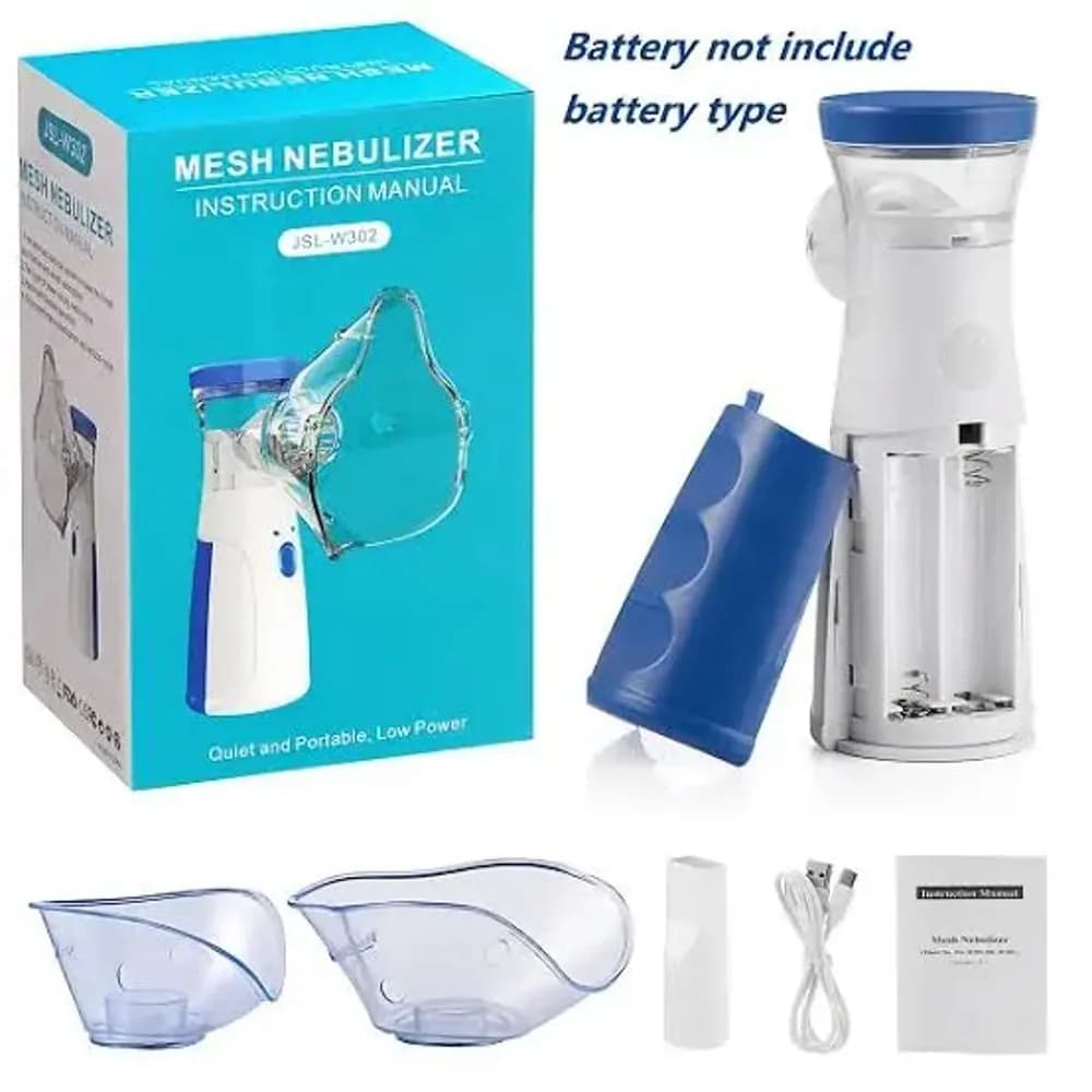 JSL W302 Plus Portable Mesh Nebulizer – Silent, Rechargeable, Handheld