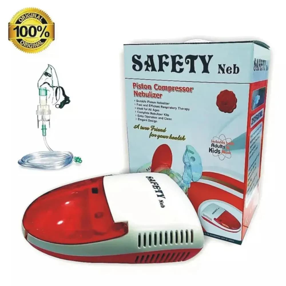 Safety Compressor Nebulizer Machine – White & Red