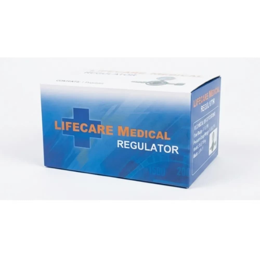 Lifecare LMR-V1 Oxygen Regulator – 0–15 LPM Flowmeter & 0–3000 PSI Gauge