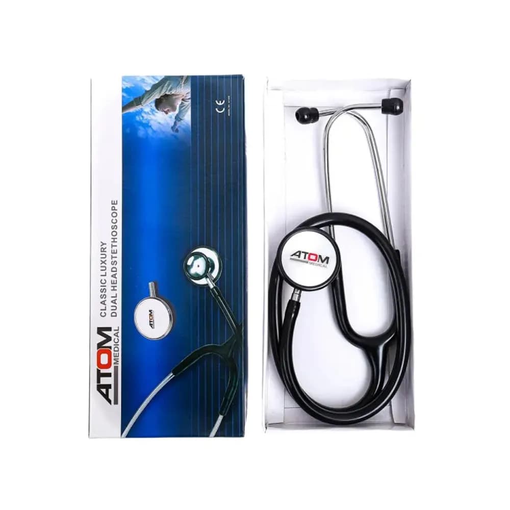 Atom Double Tube Dual Head Stethoscope