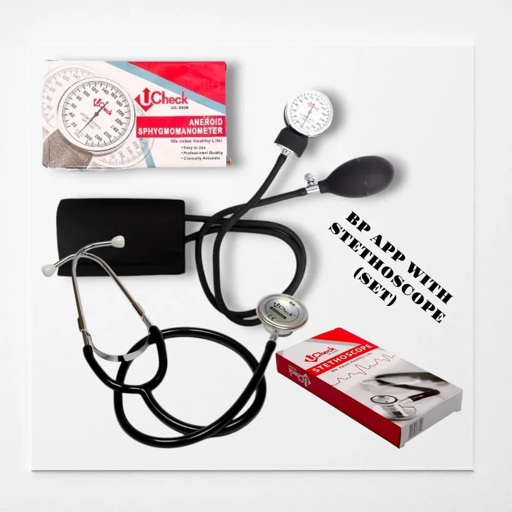UCheck Aneroid BP Apparatus & Stethoscope Set – Manual Blood Pressure Kit