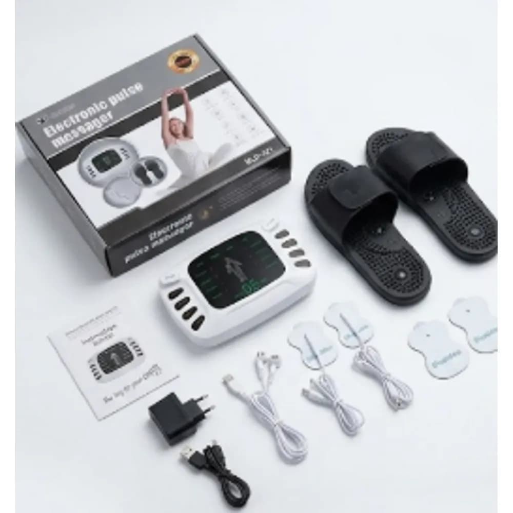 Blueidea Electronic Pulse Massager with Acupressure Slippers & Electrode Pads