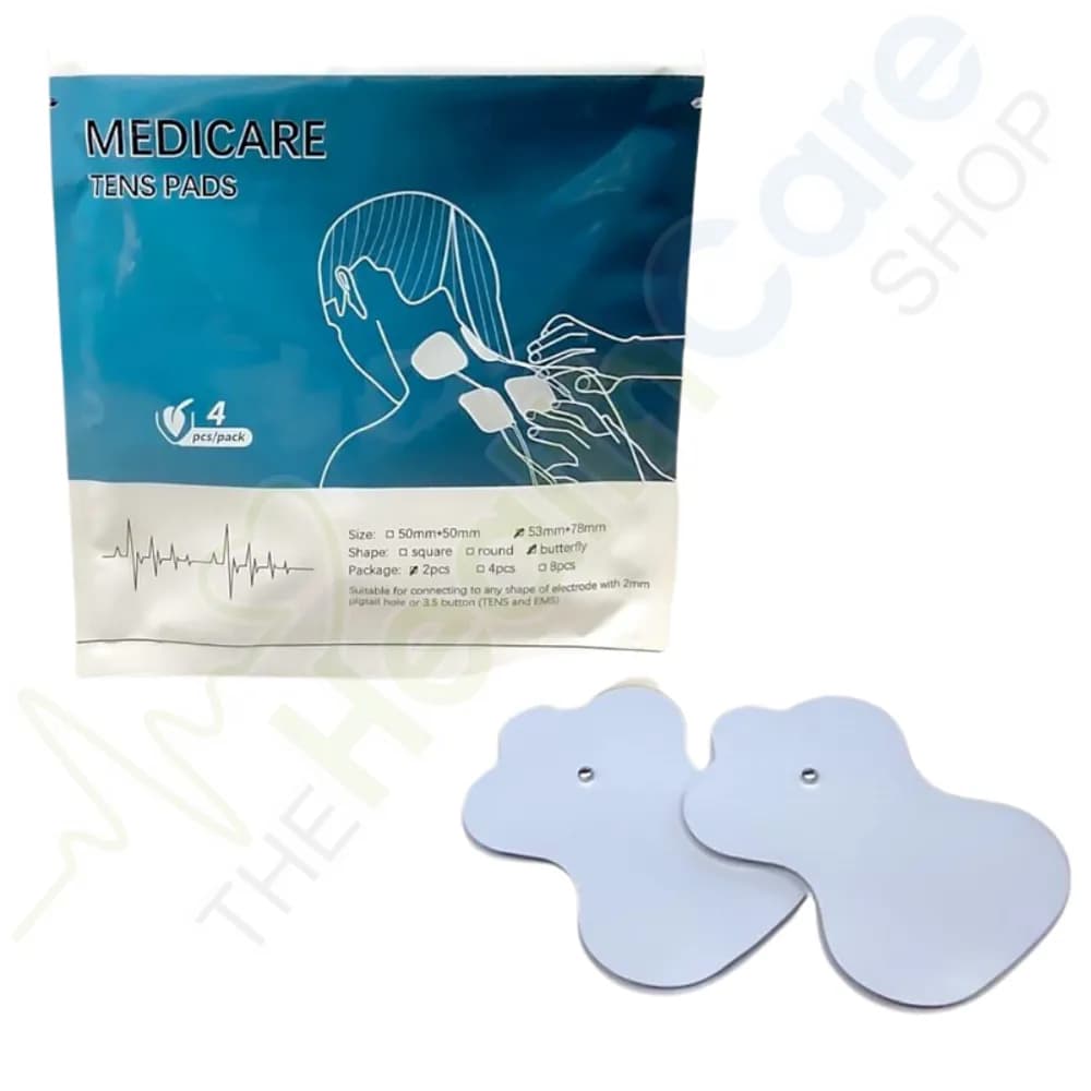 Medicare Butterfly TENS Pads 53 × 78 mm – Replacement Electrodes (2, 3 or 4 Packs)