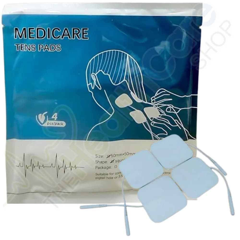 Medicare Square TENS Pads 50 × 50 mm – Self-Adhesive Electrodes (Pack of 3)