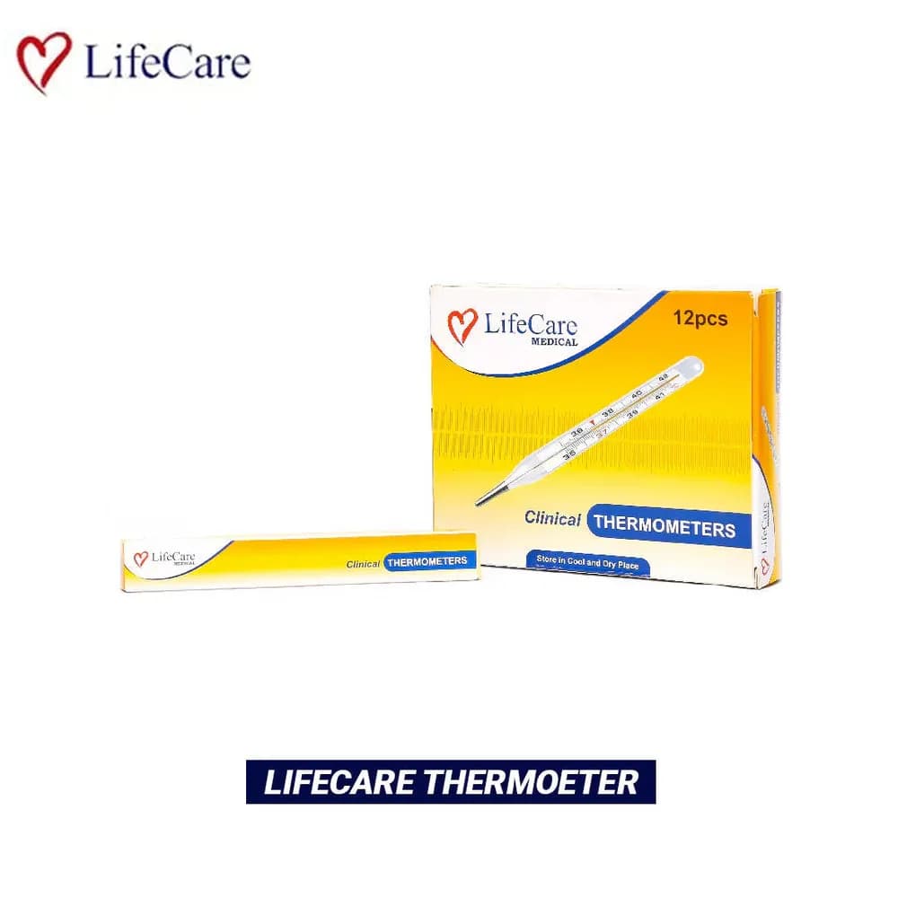 LifeCare Clinical Glass Thermometer – Mercury-Free