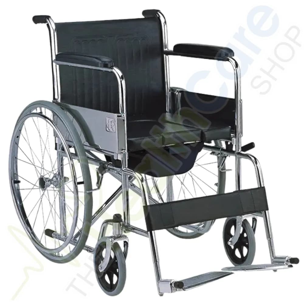 Commode Wheelchair 608 – Foldable with Removable Bucket