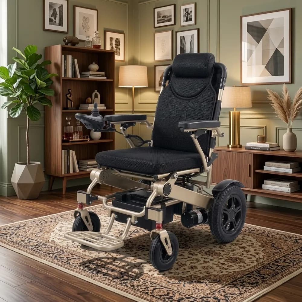 LifeCare LC 9200 Electric Wheelchair – Auto Reclining & Auto Folding, Lithium, Wireless Remote
