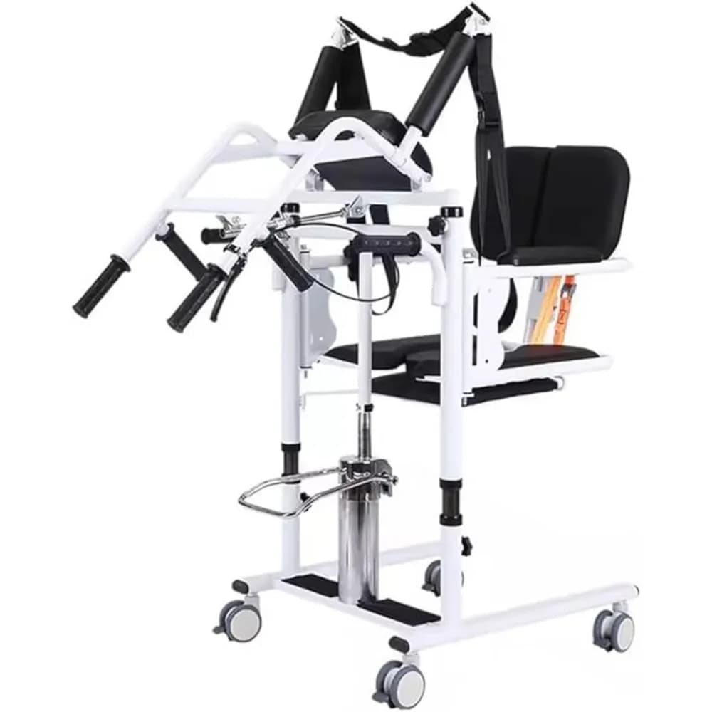 Hydraulic Patient Lift Transfer Chair – Height-Adjustable Sit-to-Stand, 300 lb Capacity