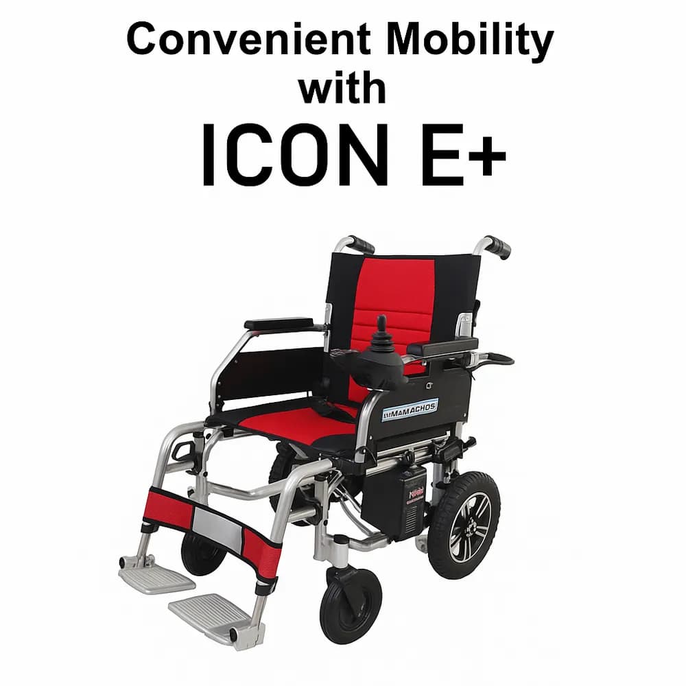 ICON E Portable Electric Wheelchair – Lithium Battery