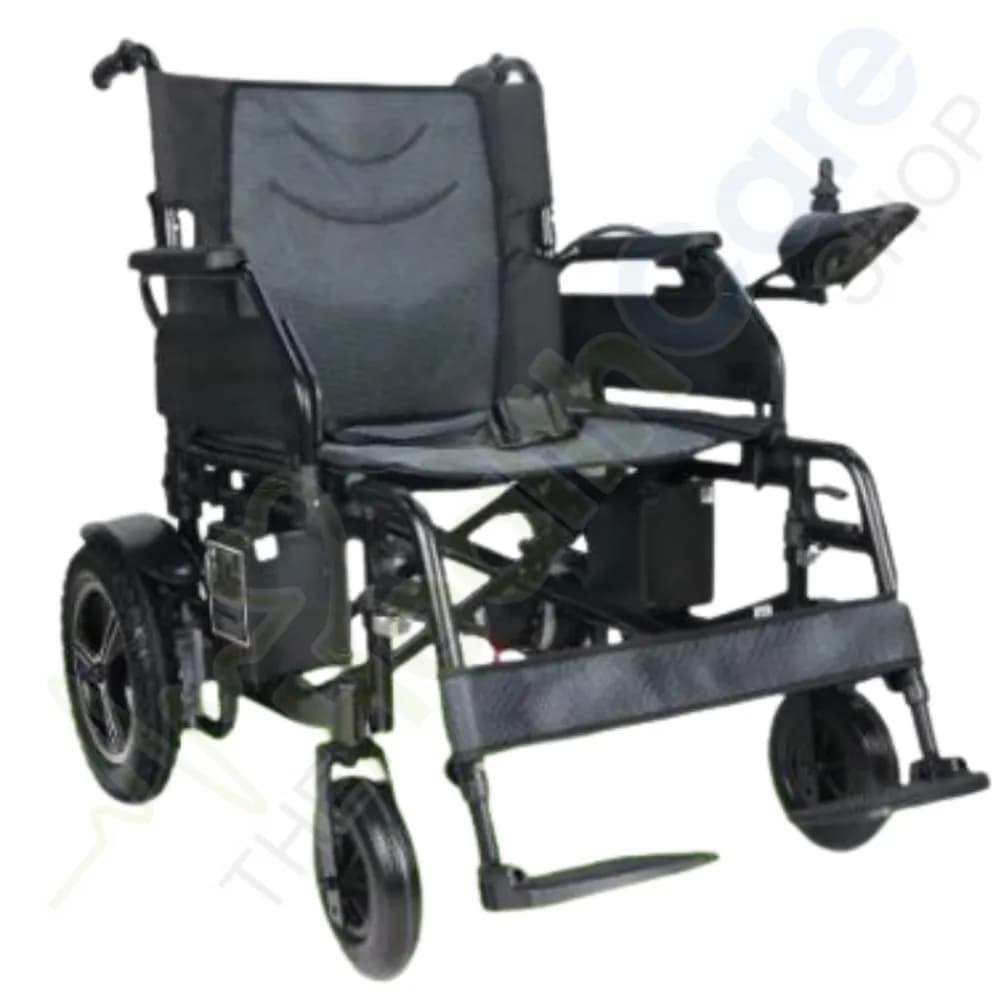 SecureAges SA1112A Electric Wheelchair – Steel Frame, PU Wheels, Flip-Back Arms
