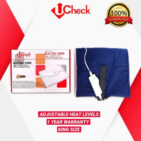 UCheck King Size Electric Heating Pad – Soothing Heat for Back, Stomach & Neck