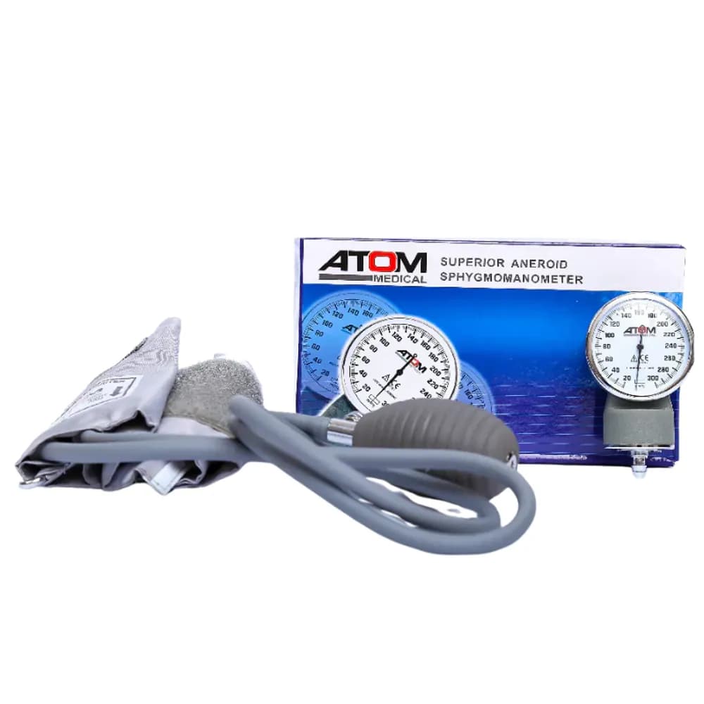 Atom Professional Aneroid Sphygmomanometer – Manual BP Cuff with Case