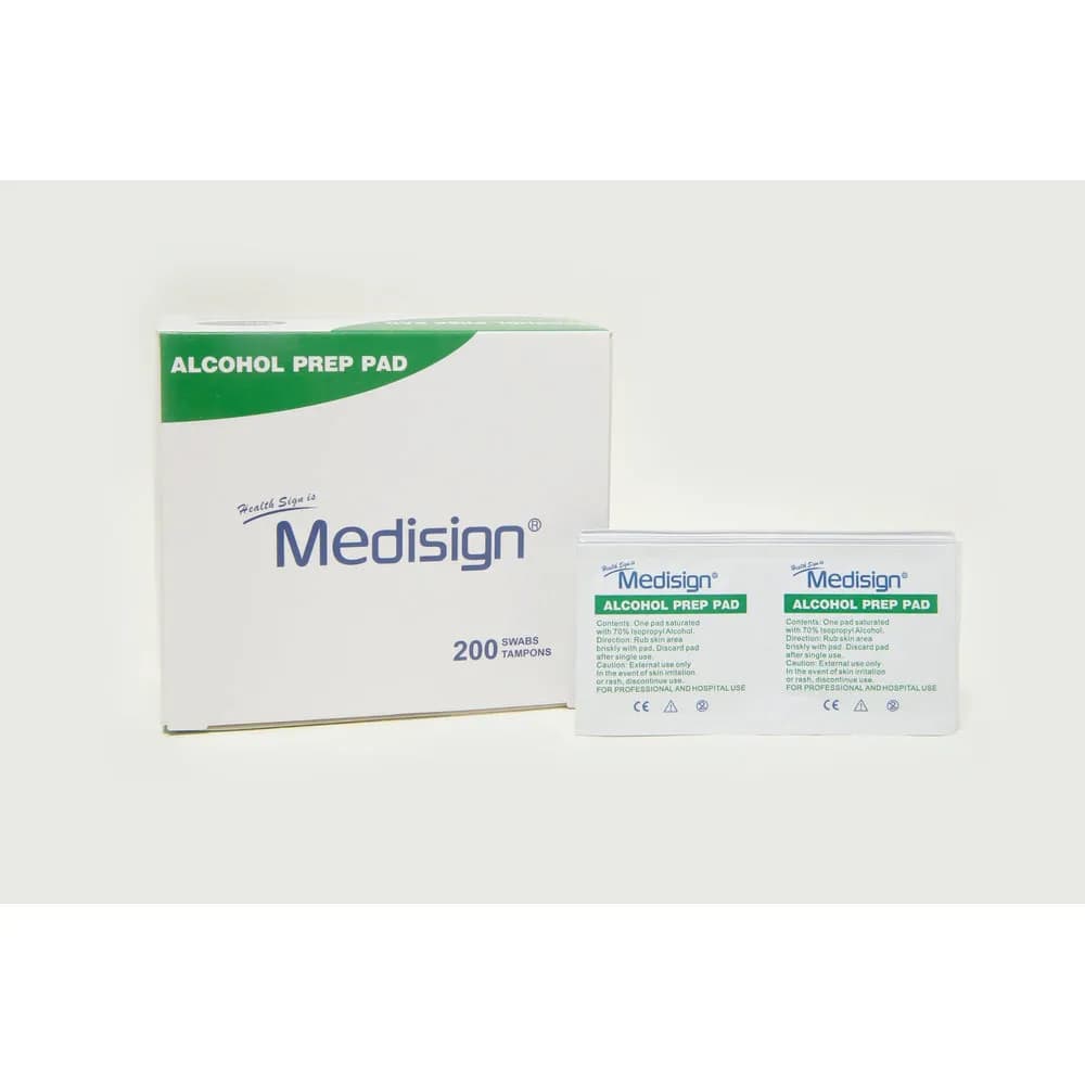 Medisign Alcohol Prep Swabs – Box of 200