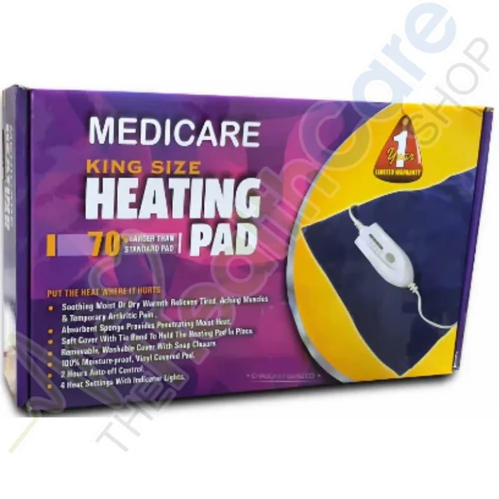 Medicare King Size Electric Heating Pad MD-240 – Adjustable Heat, Washable Cover