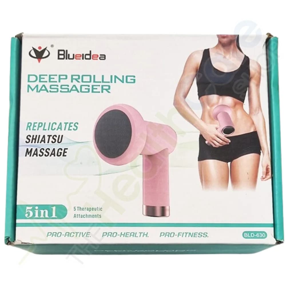BlueIdea 5-in-1 Deep Rolling Massager – Rechargeable Rotating Full-Body Massager