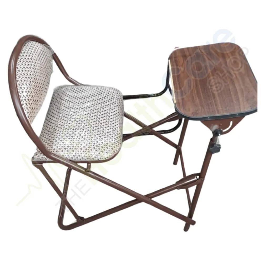 Folding Namaz Chair with Attached Table – Prayer Chair for Elderly