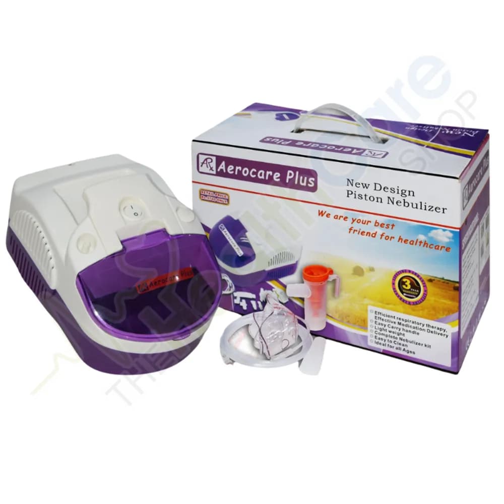 Aerocare Plus Piston Compressor Nebulizer – Home Respiratory Therapy Kit