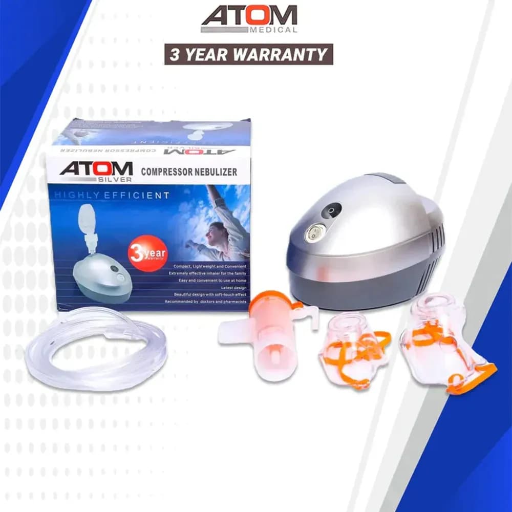 Atom Home Use Compressor Nebulizer with Free Accessories